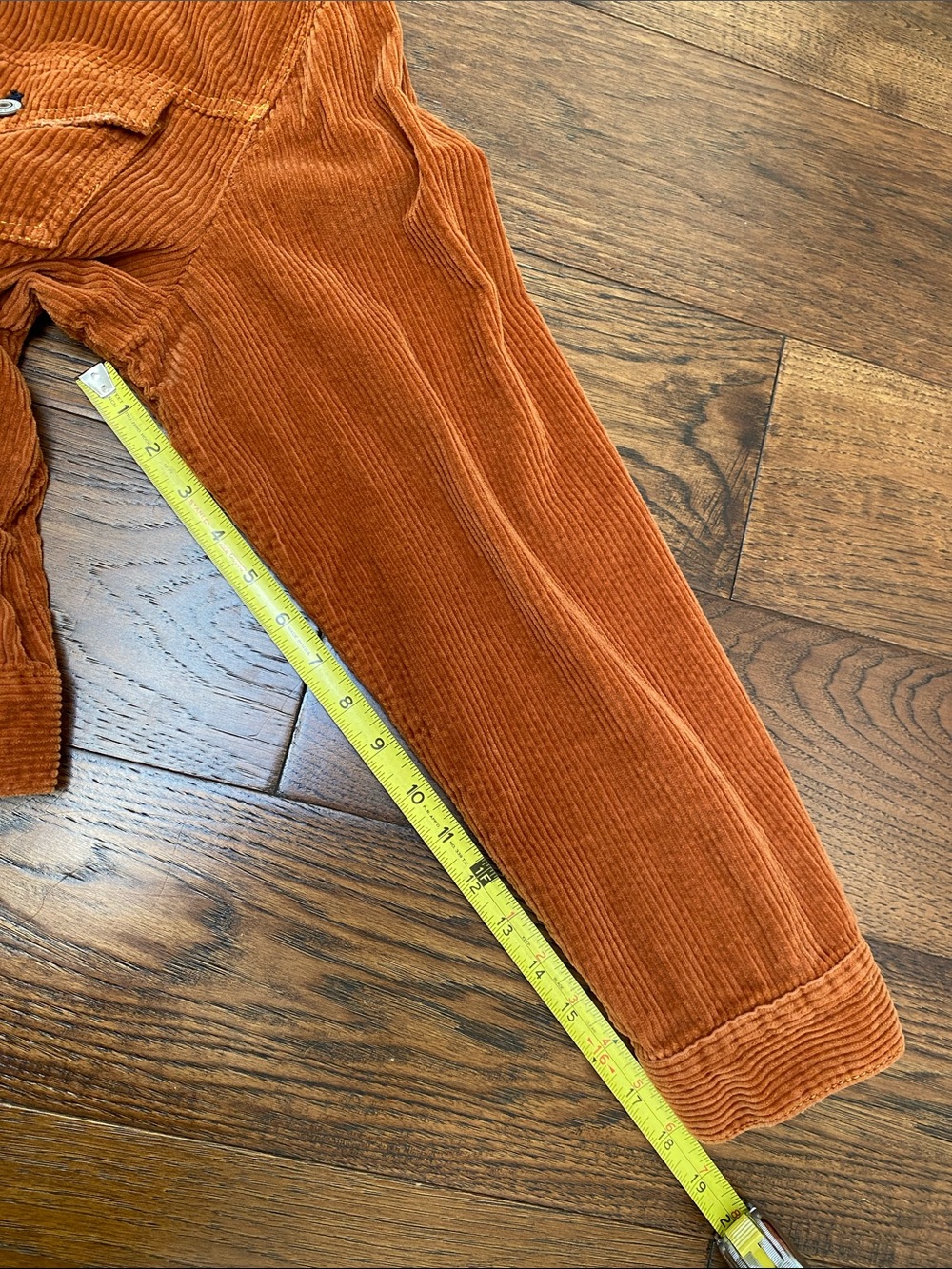 Free People Nelson Corduroy Trucker Jacket, rust orange/terracotta, size M - Picture 11 of 13